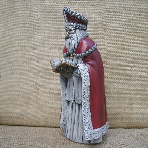 Vintage Handmade St. Nicholas Ceramic Figurine - Picture 8 of 16